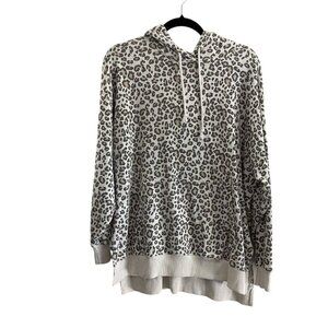 American Eagle Women SZ S Animal Print Jegging Fit Long Sleeve Hooded Sweatshirt